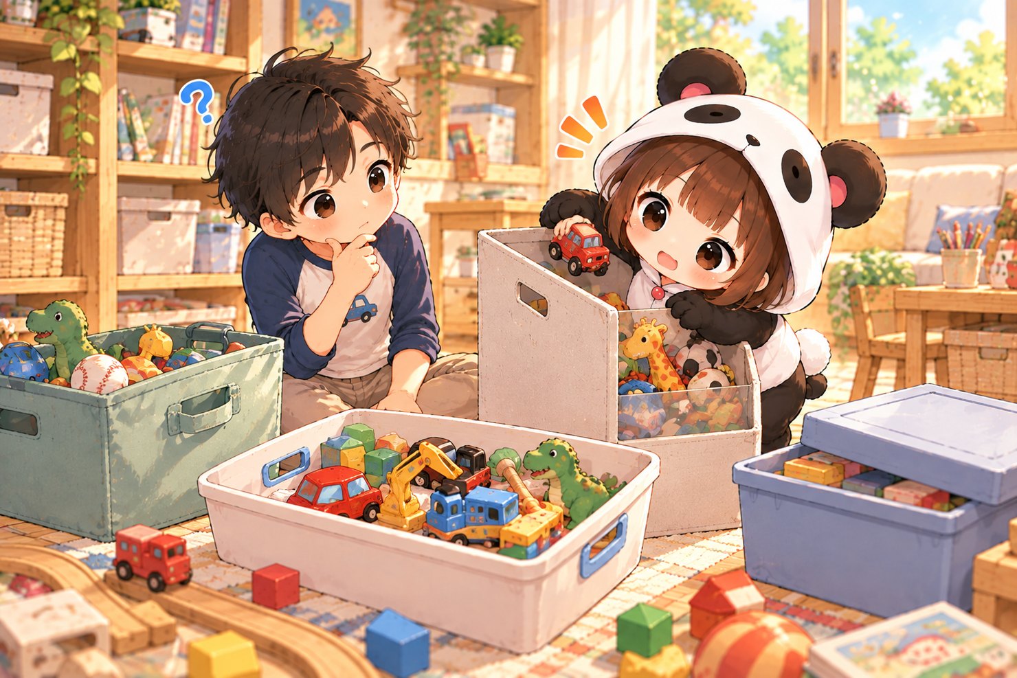 第6話「おもちゃ箱って、どれも同じなん？」のイラスト