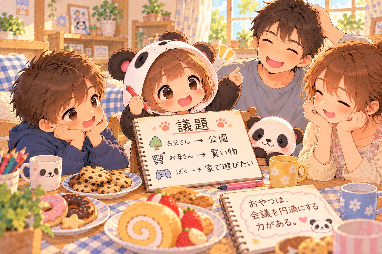 第22話「家族会議はおやつのあとで」のイラスト